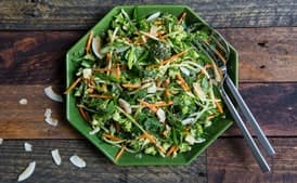 Broccoli Slaw with Miso-Ginger Dressing