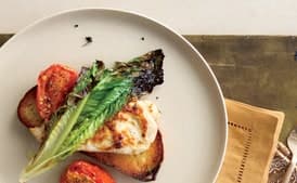 Broiled Chicken, Romaine, and Tomato Bruschetta
