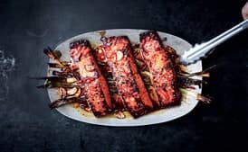 Broiled Salmon with Scallions and Sesame