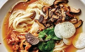 Brothy Noodle Bowl with Mushrooms and Chiles