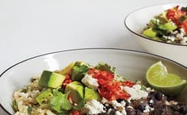 Brown Rice and Beans with Ginger Chile Salsa