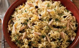 Brown Rice Pilaf with Saffron and Ginger