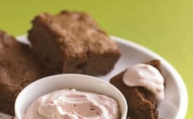 Brownies with Chipotle-Cherry Whipped Cream