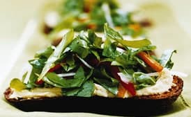 Bruschette with Chickpea Purée and Arugula