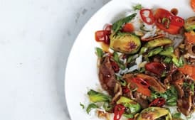 Brussels Sprouts and Steak Stir-Fry