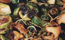 Brussels Sprouts with Shallots and Wild Mushrooms