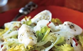 Burrata Cheese with Shaved Vegetable Salad