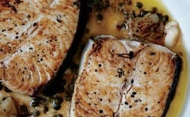 Butter-Basted Halibut Steaks with Capers