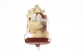 Buttered-Popcorn Ice Cream Sundae