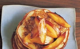 Buttermilk Pancakes with Maple Syrup Apples