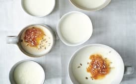 Buttermilk Panna Cotta with Apricot and Candied Fennel