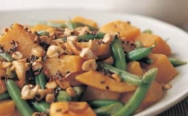 Butternut Squash and Green Beans in a Coconut-Milk Curry
