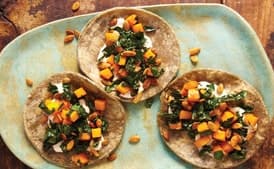 Butternut Squash, Kale, and Crunchy Pepitas Taco