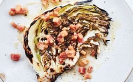 Cabbage Wedges with Warm Pancetta Vinaigrette