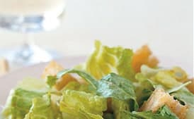 Caesar Salad with Homemade Croutons and Balsamic Dressing