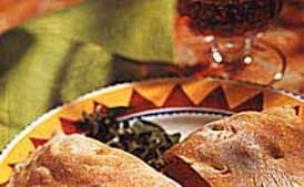 Calzones with Cheese, Sausage and Roasted Red Pepper