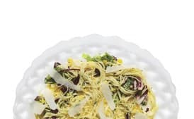 Capellini with Fresh Ricotta, Roasted Garlic, Corn, and Herbs