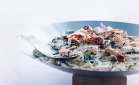 Capellini with Salmon and Lemon-Dill-Vodka Sauce
