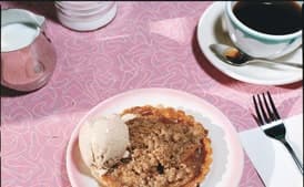 Caramel-Apple Tartlets with Cinnamon-Rum Ice Cream