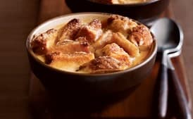 Caramel-Banana Bread Puddings