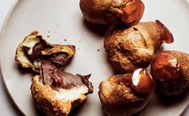 Caramel-Dipped Popovers with Chocolate Mousse