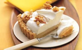 Caramel Pudding Tart with Almond Shortbread Crust