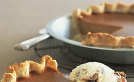 Caramel-Pumpkin Pie with Mincemeat Ice Cream