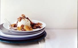 Caramelized Banana Splits with Hot Chocolate Sauce
