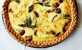 Caramelized Garlic, Spinach, and Cheddar Tart