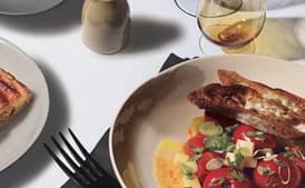 Caramelized Tomato Salad with San Simón Cheese