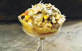 Cardamom Ambrosia Salad with Blue Cheese Dressing
