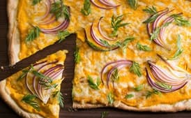 Carrot Pizza with Fontina and Red Onion