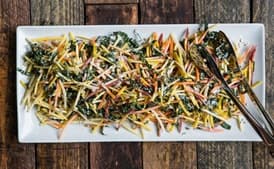 Carrot, Yellow Beet, and Apple Slaw with Caraway Seed Dressing