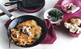 Cauliflower and Feta Omelet
