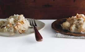 Cauliflower Risotto with Brie and Almonds