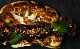 Cauliflower With Quinoa, Prunes, and Peanuts