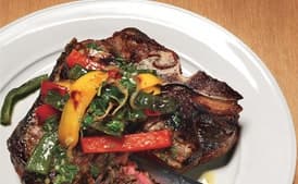 Caveman Porterhouse with Poblano Pan-Fry