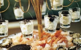 Caviar on Potato with Creamy Champagne Dressing