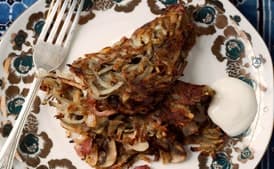 Cecylia Roznowska's Potato Pancakes Stuffed with Bacon, Mushrooms, and Onion