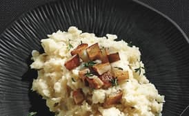 Celery Root and Potato Puree with Roasted Jerusalem Artichoke "Croutons"