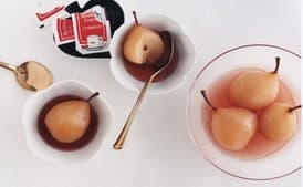 Champagne-Poached Pears