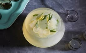 Champagne Punch with Ginger, Lemon, and Sage