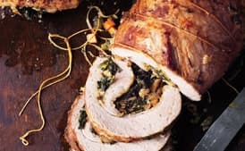 Chard and Mushroom-Stuffed Breast of Veal