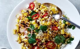 Charred and Raw Corn with Chile and Cheese