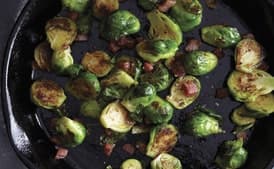 Charred Brussels Sprouts with Pancetta and Fig Glaze
