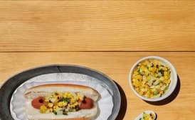 Charred Corn and Pepperoncini Relish with Basil