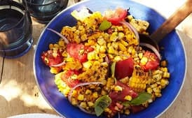 Charred Corn Salad with Basil and Tomatoes