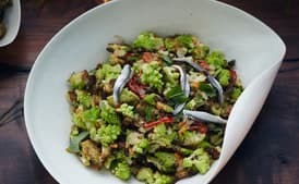 Charred Romanesco with Anchovies and Mint