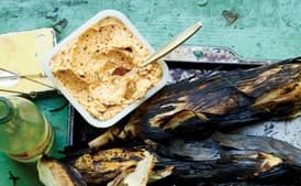 Charred Spring Onion and Sesame-Chile Butter