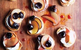 Cherry and Plum Bruschetta